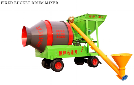 Cement Plant Equipments Fixed Bucket Drum Mixer JZM Series Concrete Mixing Machine